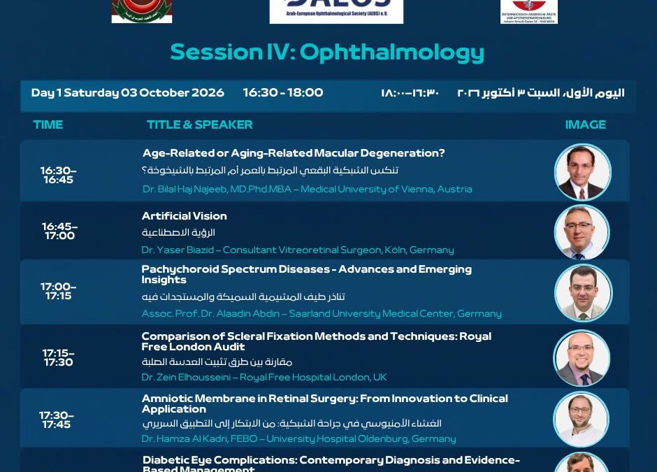 AEOS to Host Ophthalmology Session at the 36th ArabMed Congress in Vienna